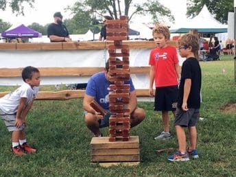 Children Playing Jenga